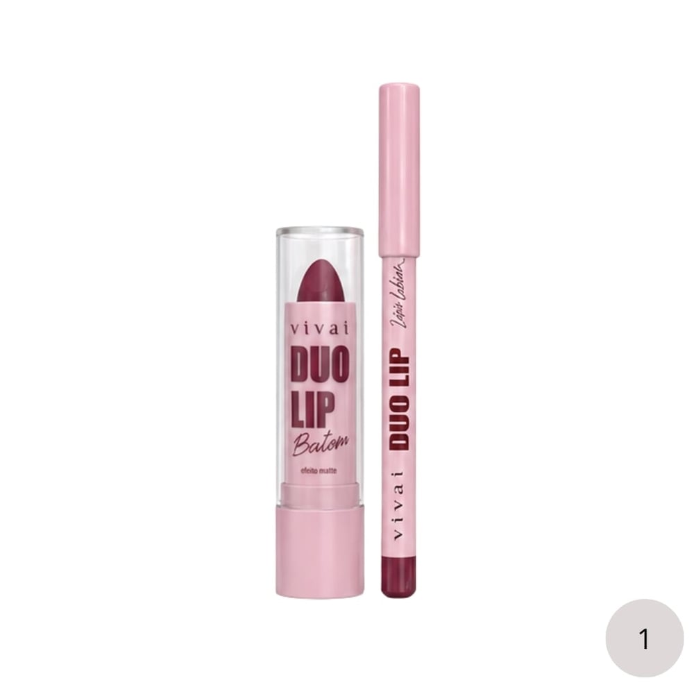 Duo Lip Lápis Labial E Batom Matte Vivai