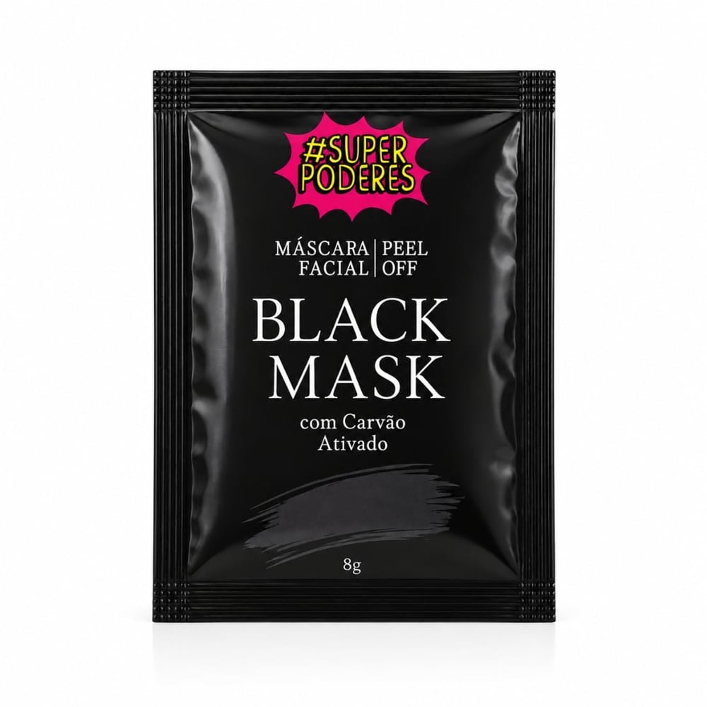 Máscara Facial Black 8g Peel Off Super Poderes By Vivai