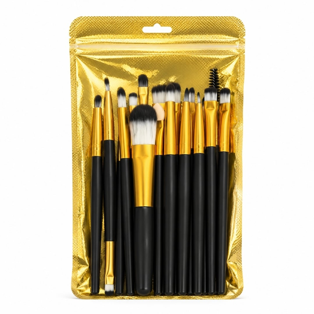 Kit 20 Pincéis Para Maquiagem Com Cerdas Macias Vibe Toys