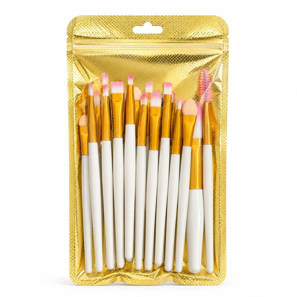 Kit 20 Pincéis Para Maquiagem Com Cerdas Macias Vibe Toys