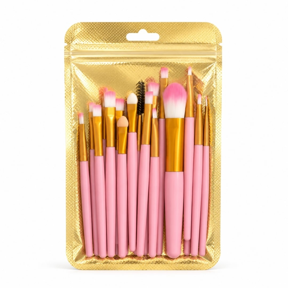 Kit 20 Pincéis Para Maquiagem Com Cerdas Macias Vibe Toys