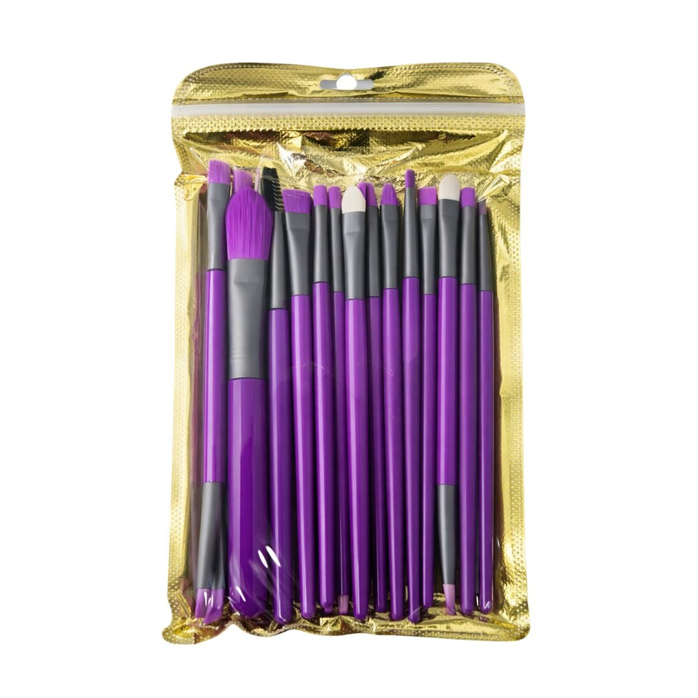 Kit 20 Pincéis Para Maquiagem Com Cerdas Macias Vibe Toys