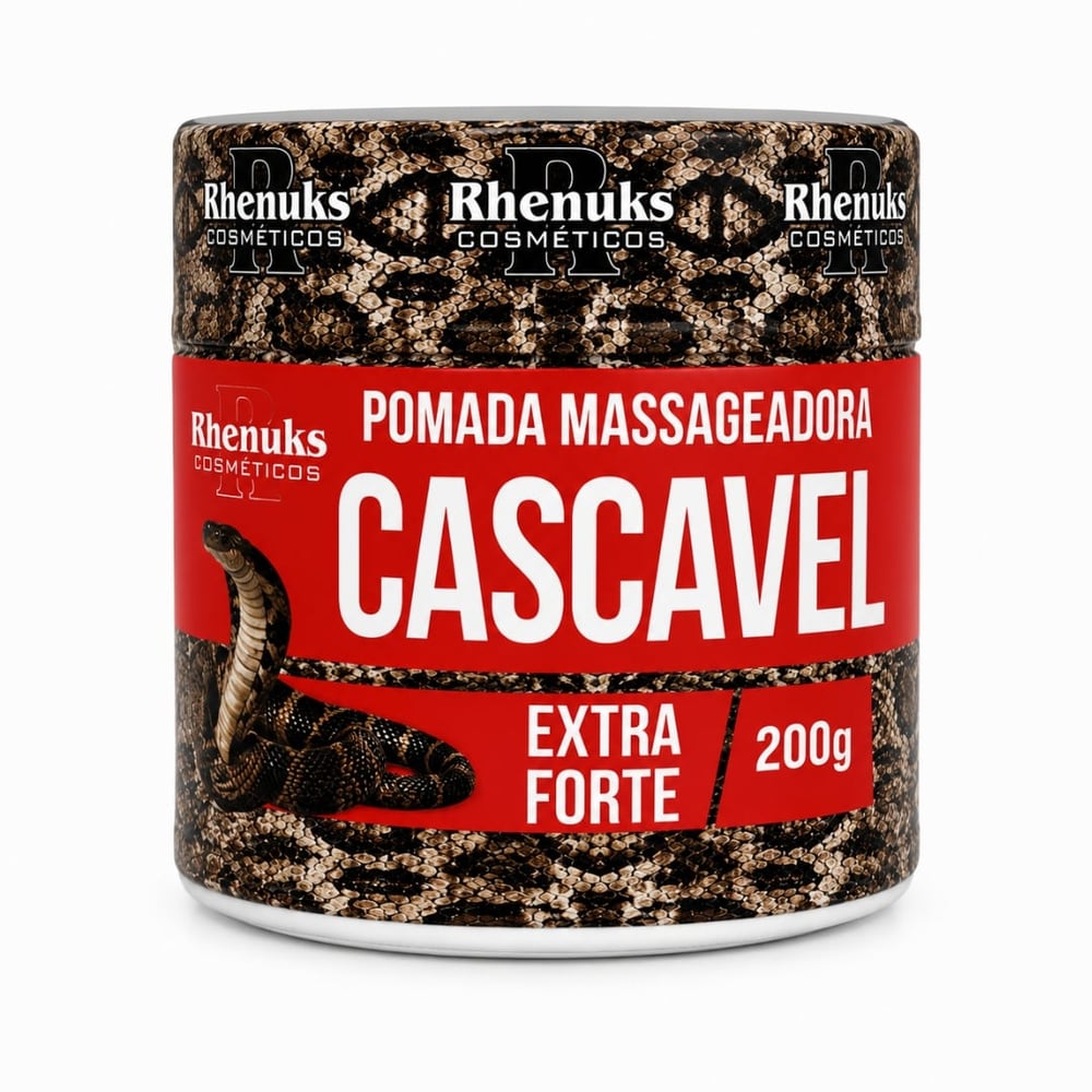 Cascavel Pomada Para Massagem 200g Rhenuks Cosméticos