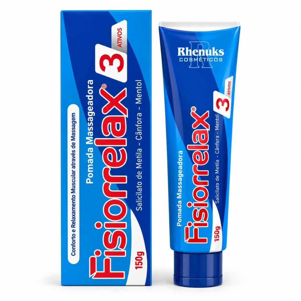Fisiorrelax Pomada Massageadora Com 3 Ativos 150g Rhenuks Cosméticos