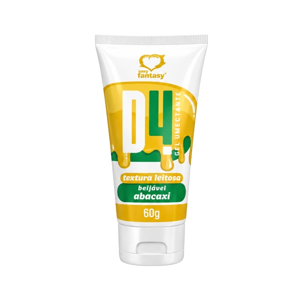 D4 Gel Umectante Textura Leitosa Beijável 60g Sexy Fantasy