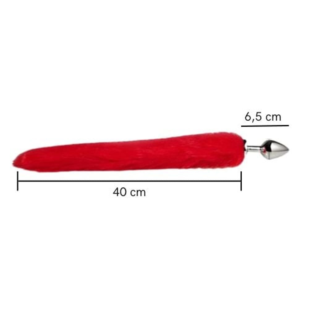 Plug Anal Cromado Com Cauda Vibe Toys