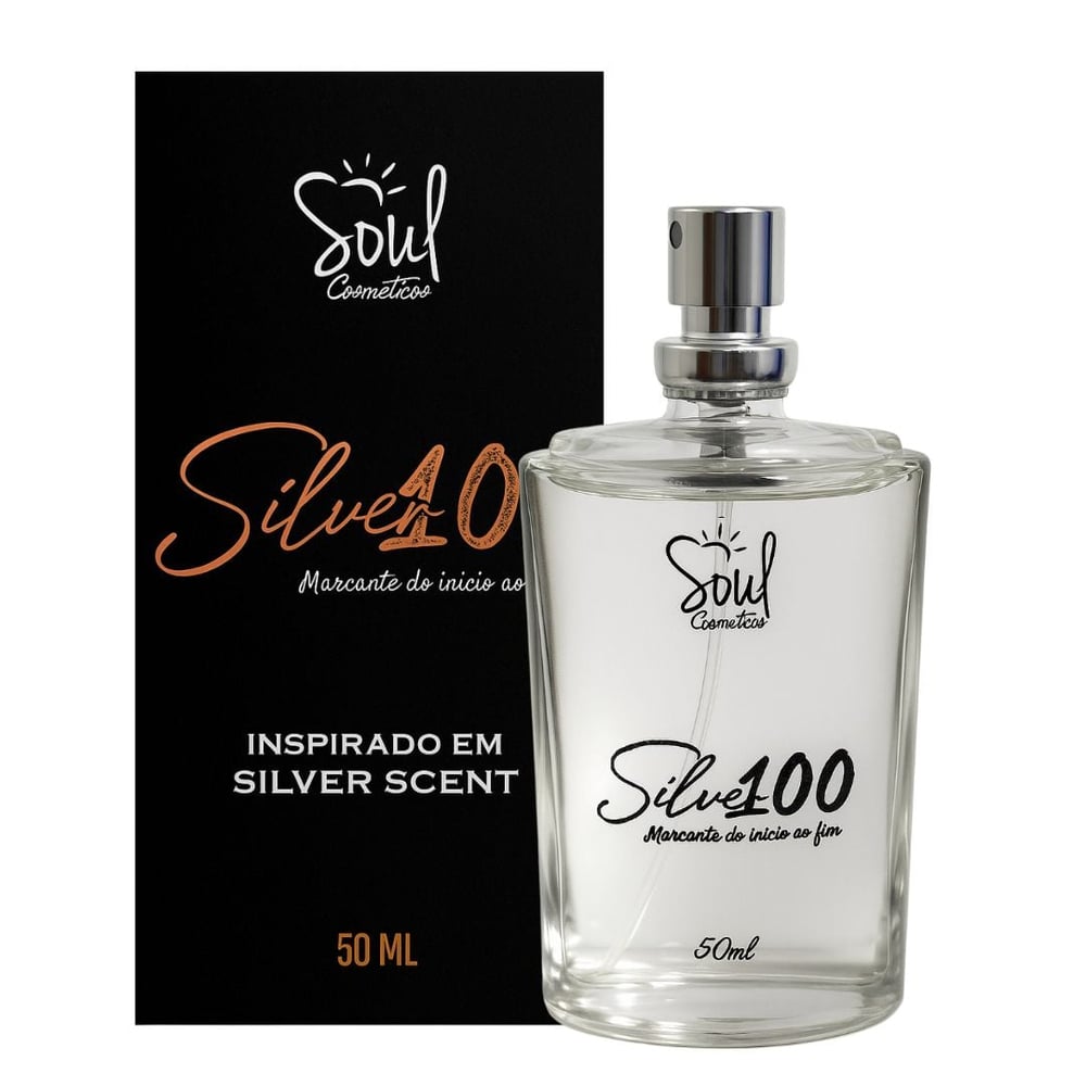 Silver 100 Colônia Masculina 50ml Soul Cosméticos 