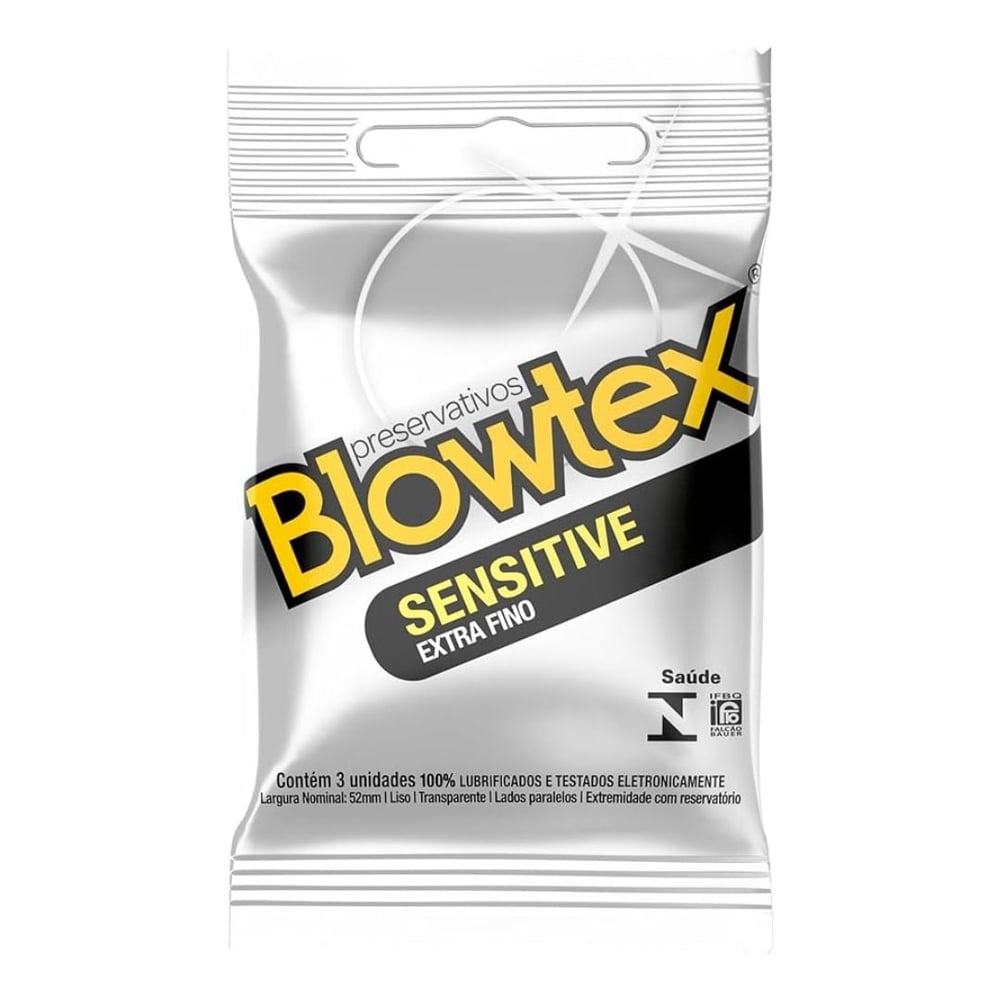 Preservativo Sensitive Extra Fino 3 Unidades Blowtex