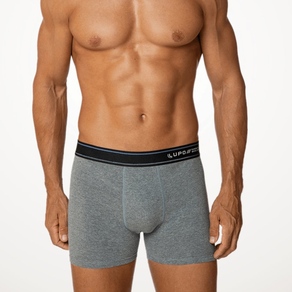 Cueca Boxer Adulto Algodão Com Elastano Lupo