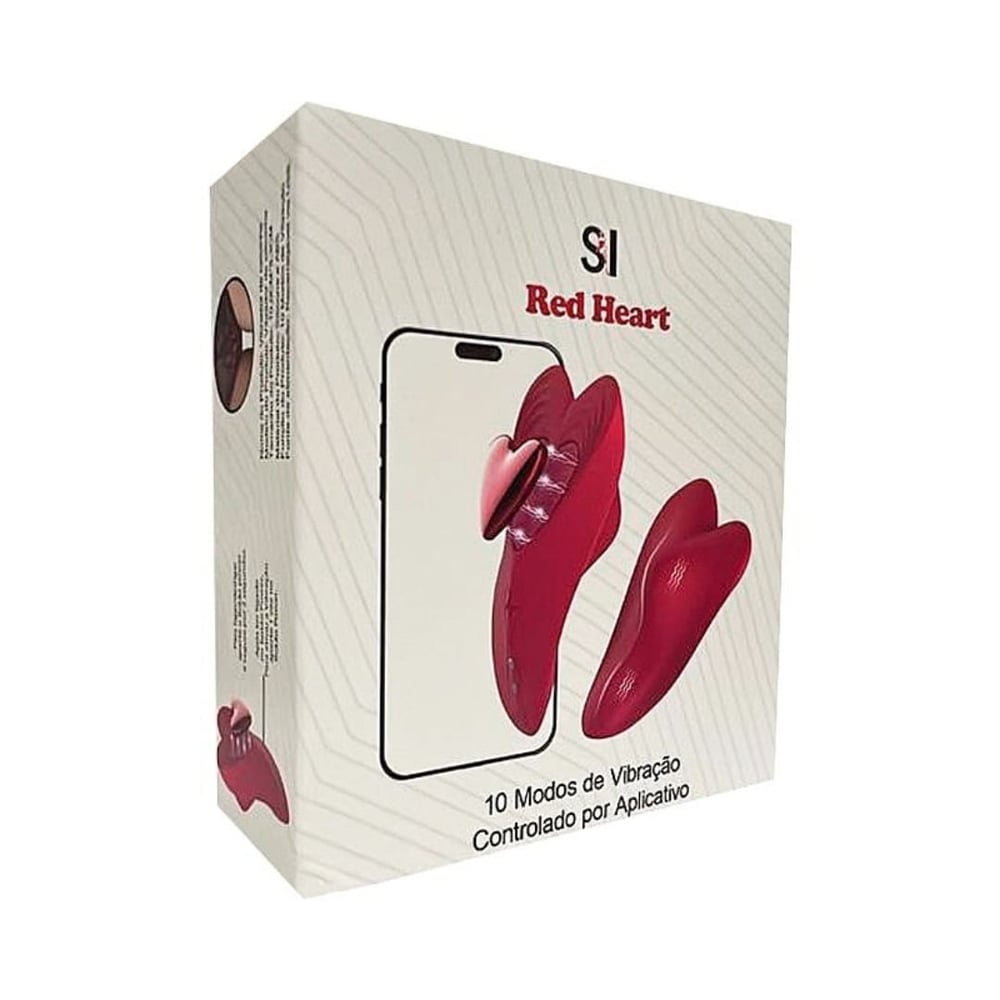 Vibrador De Calcinha Formato De Coração 10 Vibrações App Controll