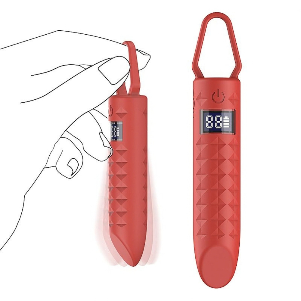 Vibrador Bullet Recarregável Com Visor Led Vibe Toys