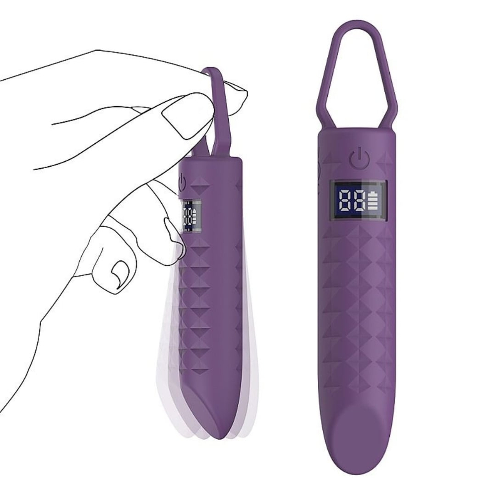 Vibrador Bullet Recarregável Com Visor Led Vibe Toys