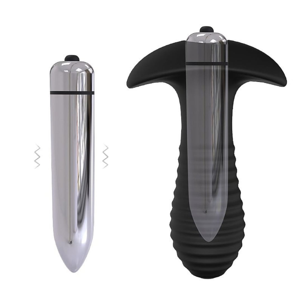 Vibrador Plug Anal Em Silicone Spiral S-hande