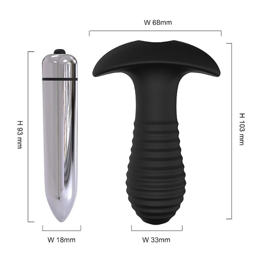 Vibrador Plug Anal Em Silicone Spiral S-hande