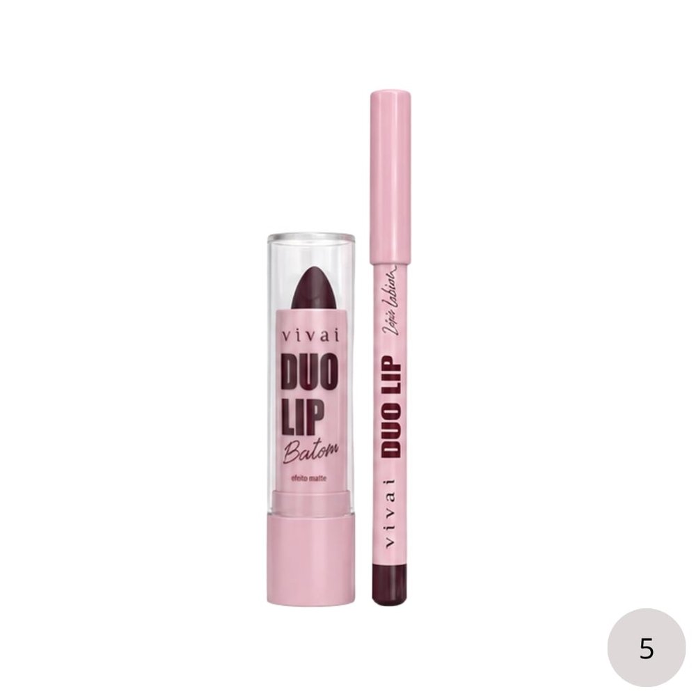 Duo Lip Lápis Labial E Batom Matte Vivai