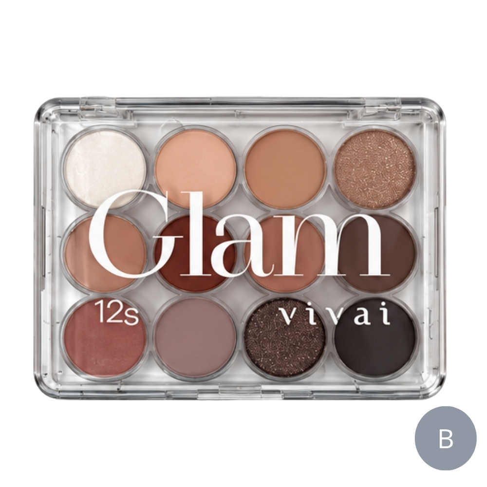 Estojo De Sombra Glam Com 12 Cores Vivai