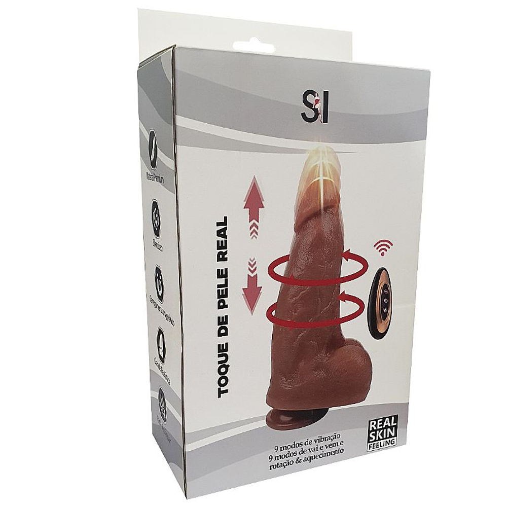 Pênis Realístico Em Silicone Líquido Com Vai E Vem Aquecimento 24,0 X 6,8 Cm Si Vibe Toys