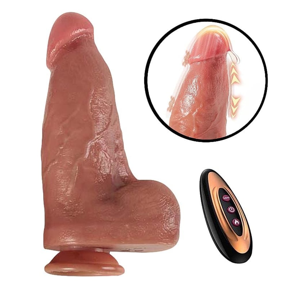 Pênis Realístico Em Silicone Líquido Com Vai E Vem Aquecimento 24,0 X 6,8 Cm Si Vibe Toys