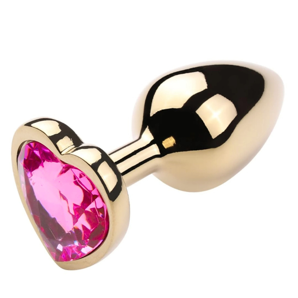 Plug Anal Coração Dourado Grande Vibe Toys