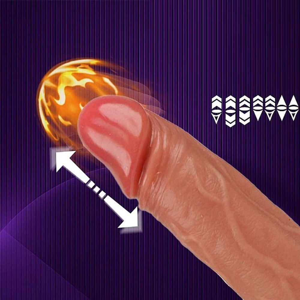 Pênis Realístico Com Vai E Vem Rotação Com Aquecimento App 21.5 X 4.0 Cm Si Vibe Toys