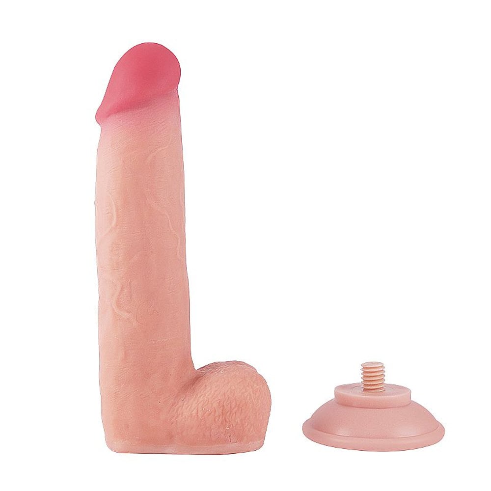 Pênis Super Realístico Dupla Camada Vertebra E Ventosa 21,7 X 5 Cm Si Vibe Toys
