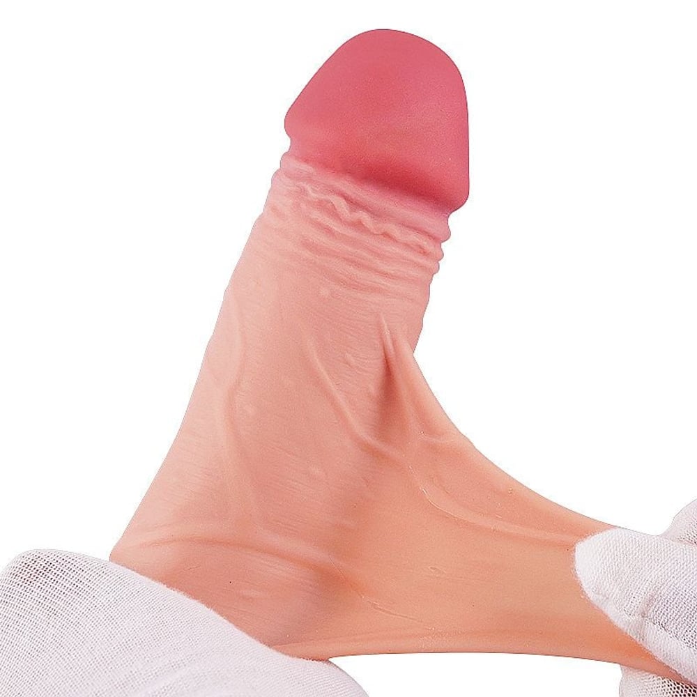 Pênis Super Realístico Dupla Camada Vertebra E Ventosa 21,9 X 4,1 Cm Si Vibe Toys