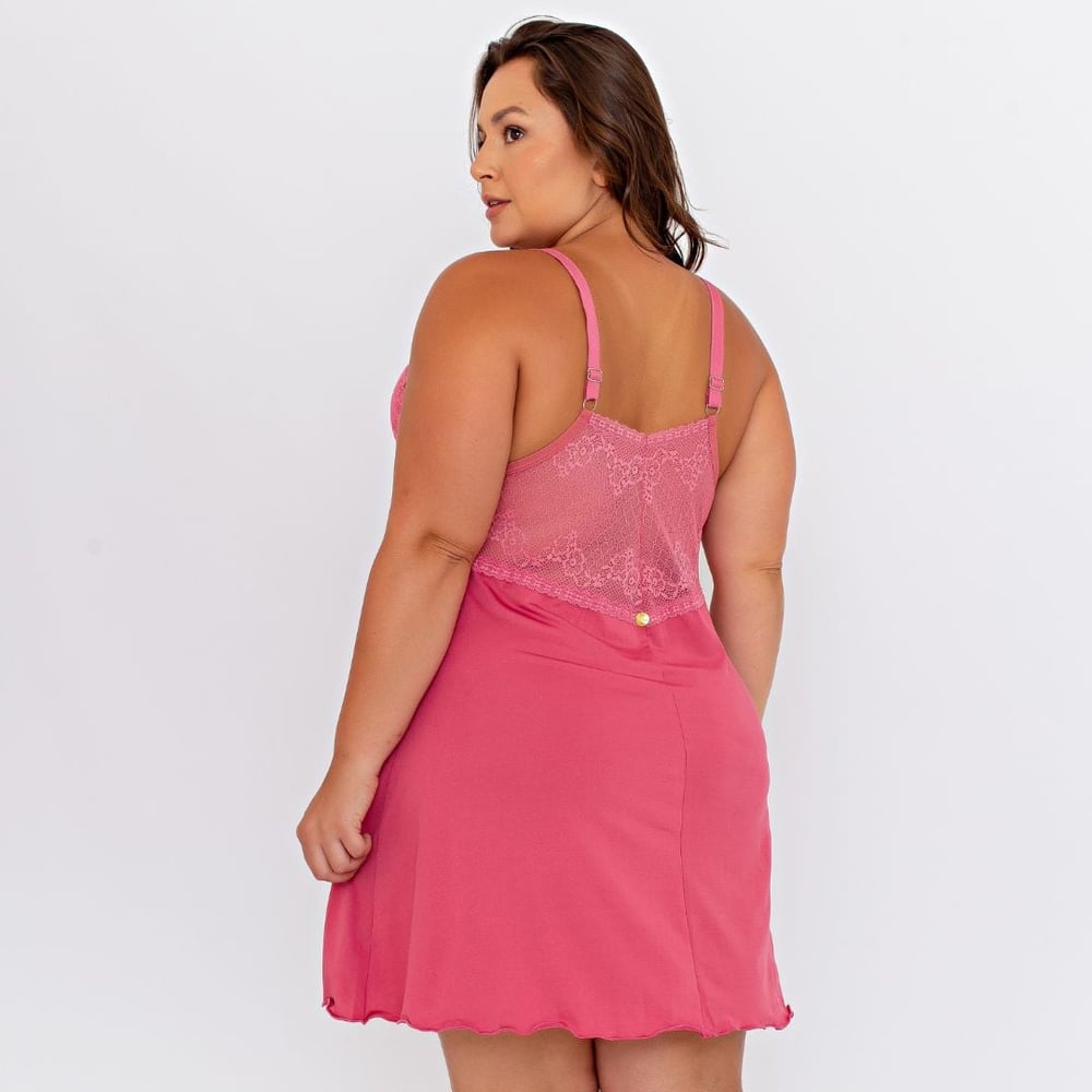 Camisola Rubinne Plus Size Em Microfibra Patitex