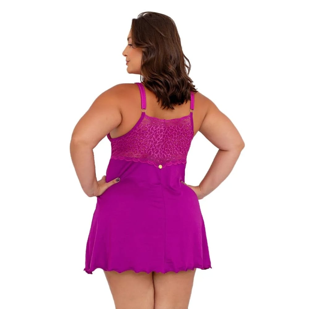 Camisola Rubinne Plus Size Em Microfibra Patitex