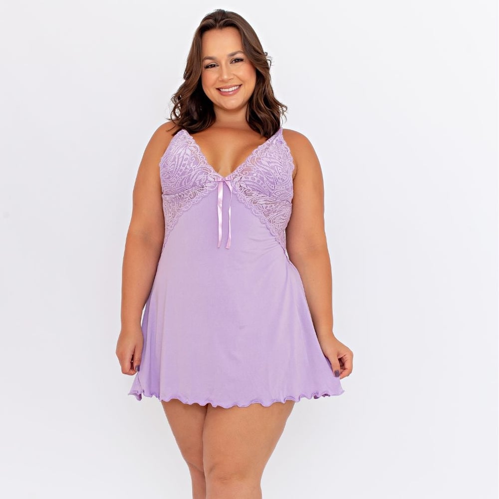 Camisola Rubinne Plus Size Em Microfibra Patitex