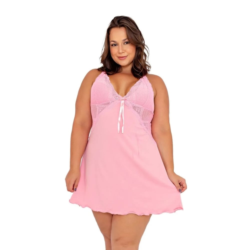 Camisola Rubinne Plus Size Em Microfibra Patitex