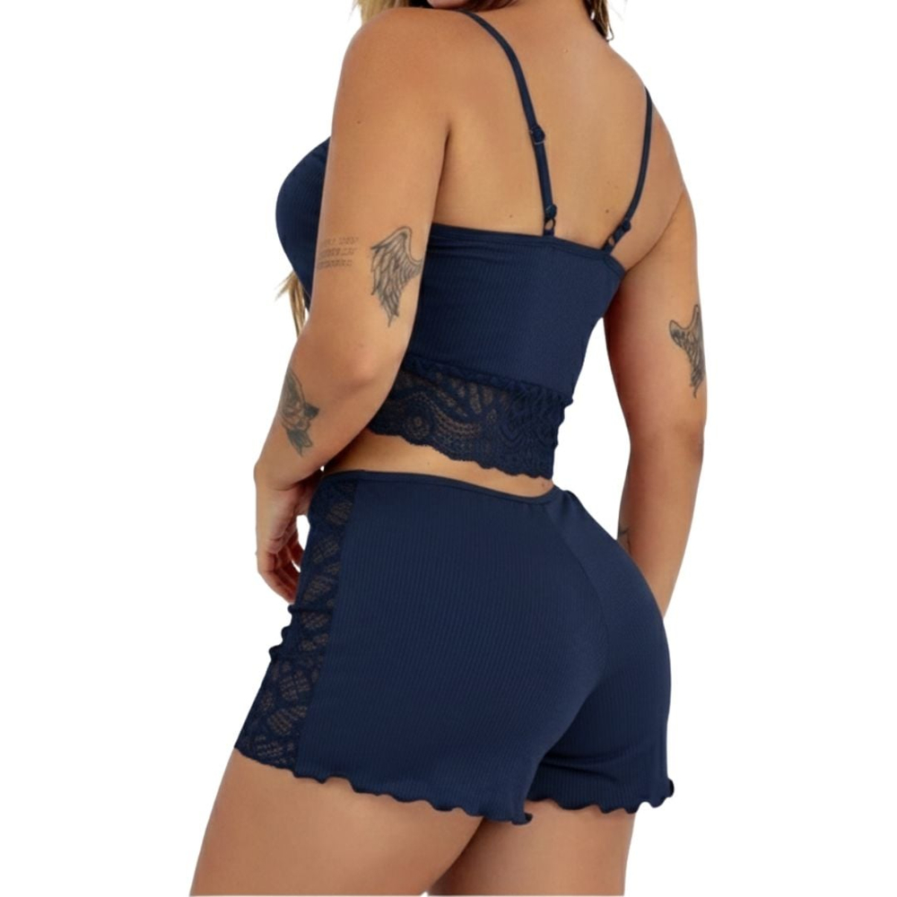 Babydoll Canelado Gabriella Suede Patitex