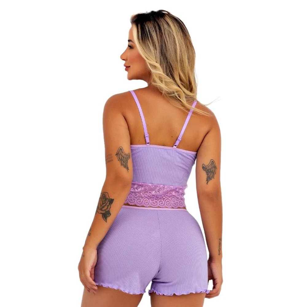 Babydoll Canelado Gabriella Suede Patitex