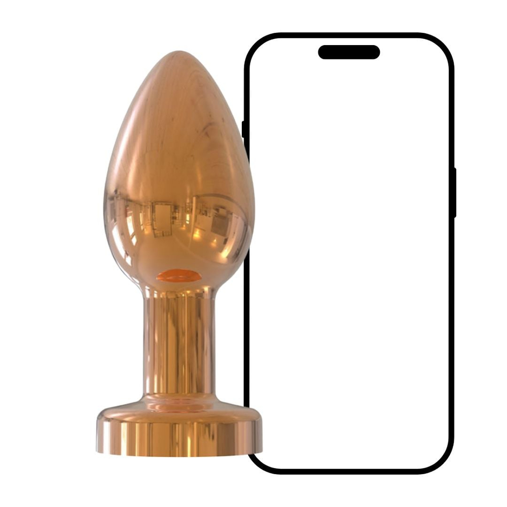 Plug Anal Cromado Com 10 Vibrações E Controle Via App Vibe Toys
