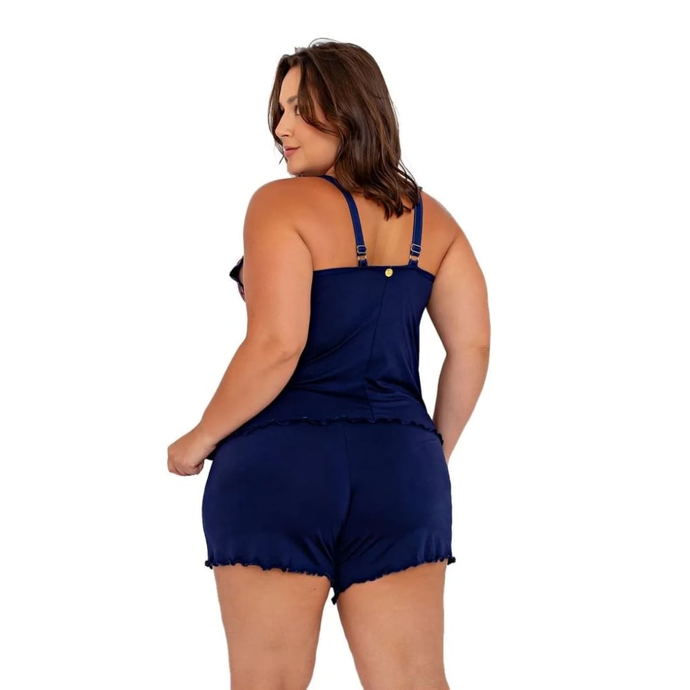 Baby Doll Plus Size Bicolor Rendado Patitex