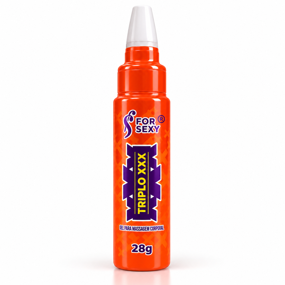 Triplo Xxx Gel Corporal Bisnaga Com Trilpa Sensação 28g Forsexy