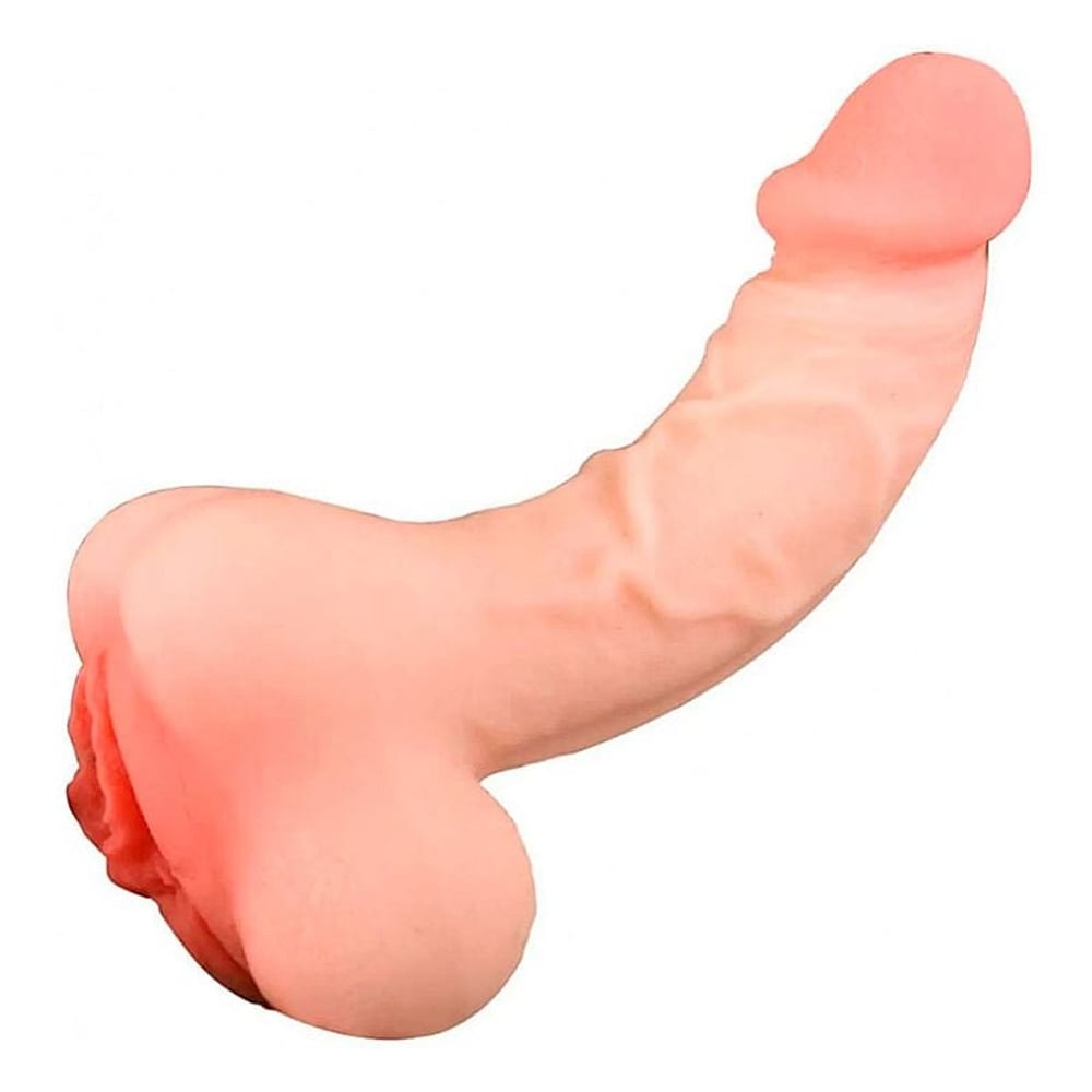 Masturbador Masculino Cyberskin Em Pênis E Vagina Vibe Toys