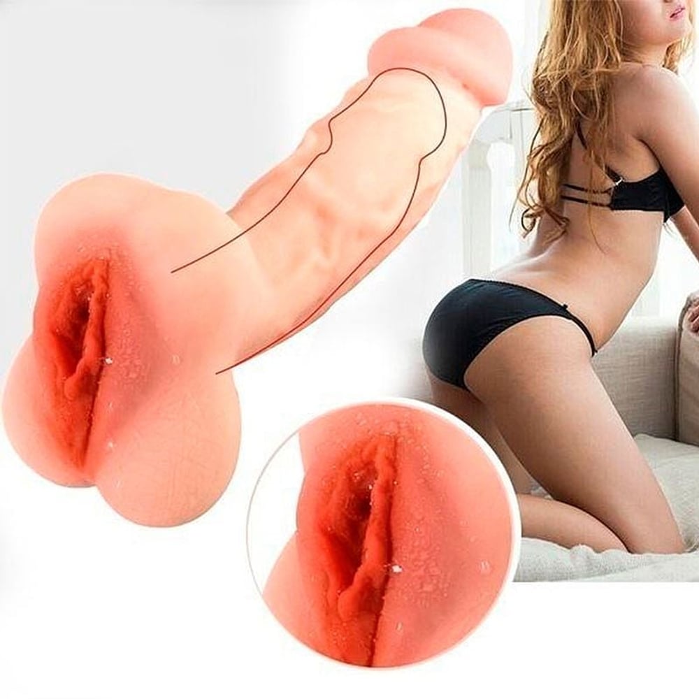 Masturbador Masculino Cyberskin Em Pênis E Vagina Vibe Toys