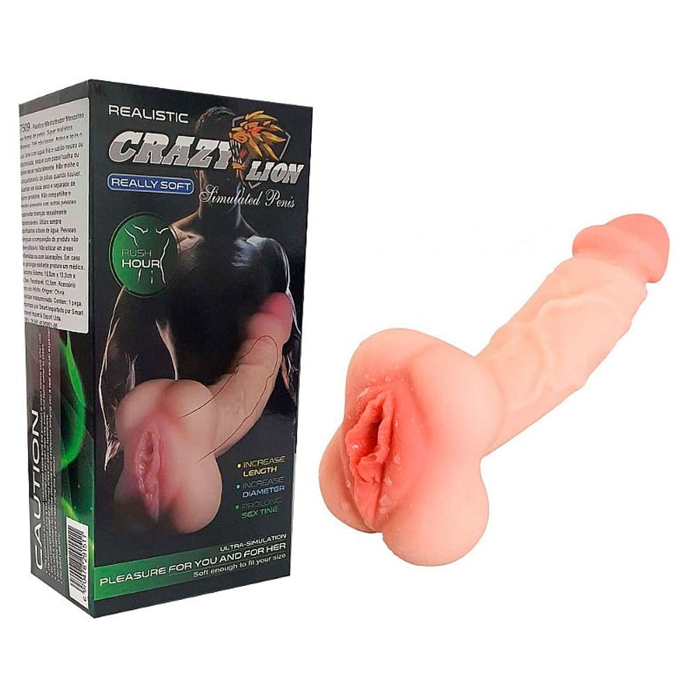 Masturbador Masculino Cyberskin Em Pênis E Vagina Vibe Toys