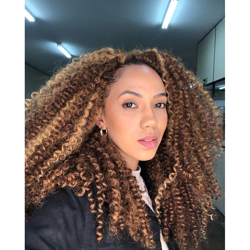 Cabelo Orgânico Cacheado Sleek Tulipa Crochet Braids Hair 70cm