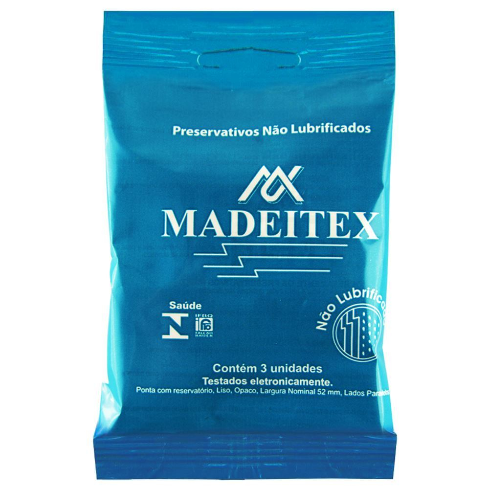 Preservativo Não Lubrificado Madeitex 03 Unidades Rilex 2485