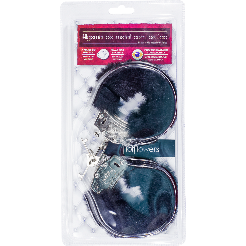 ALGEMA C/PELUCIA COR:PRETO;TAMANHO;UNICO HOT