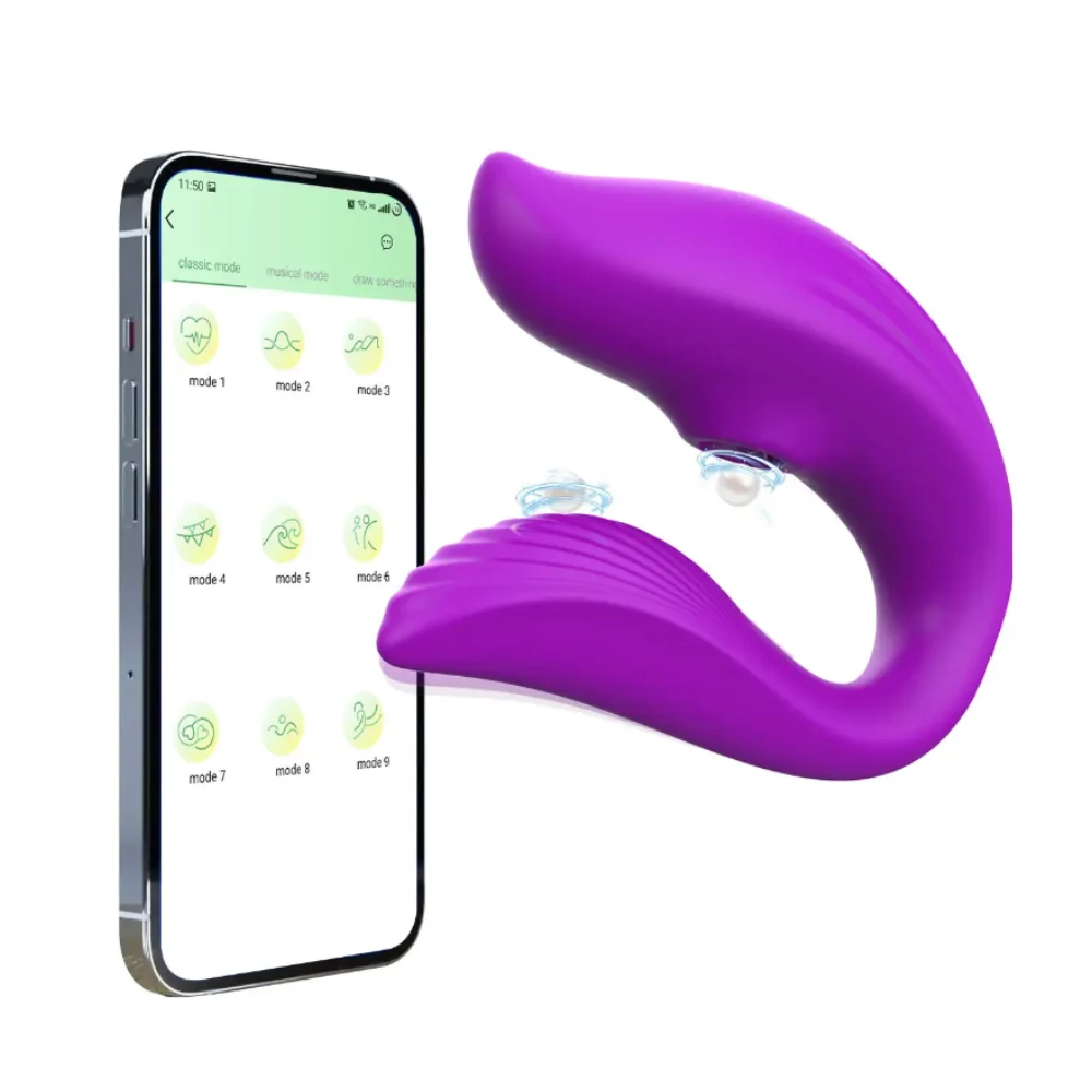 VIBRADOR CASAL POR APLICATIVO MLPP3305 COR ROXO