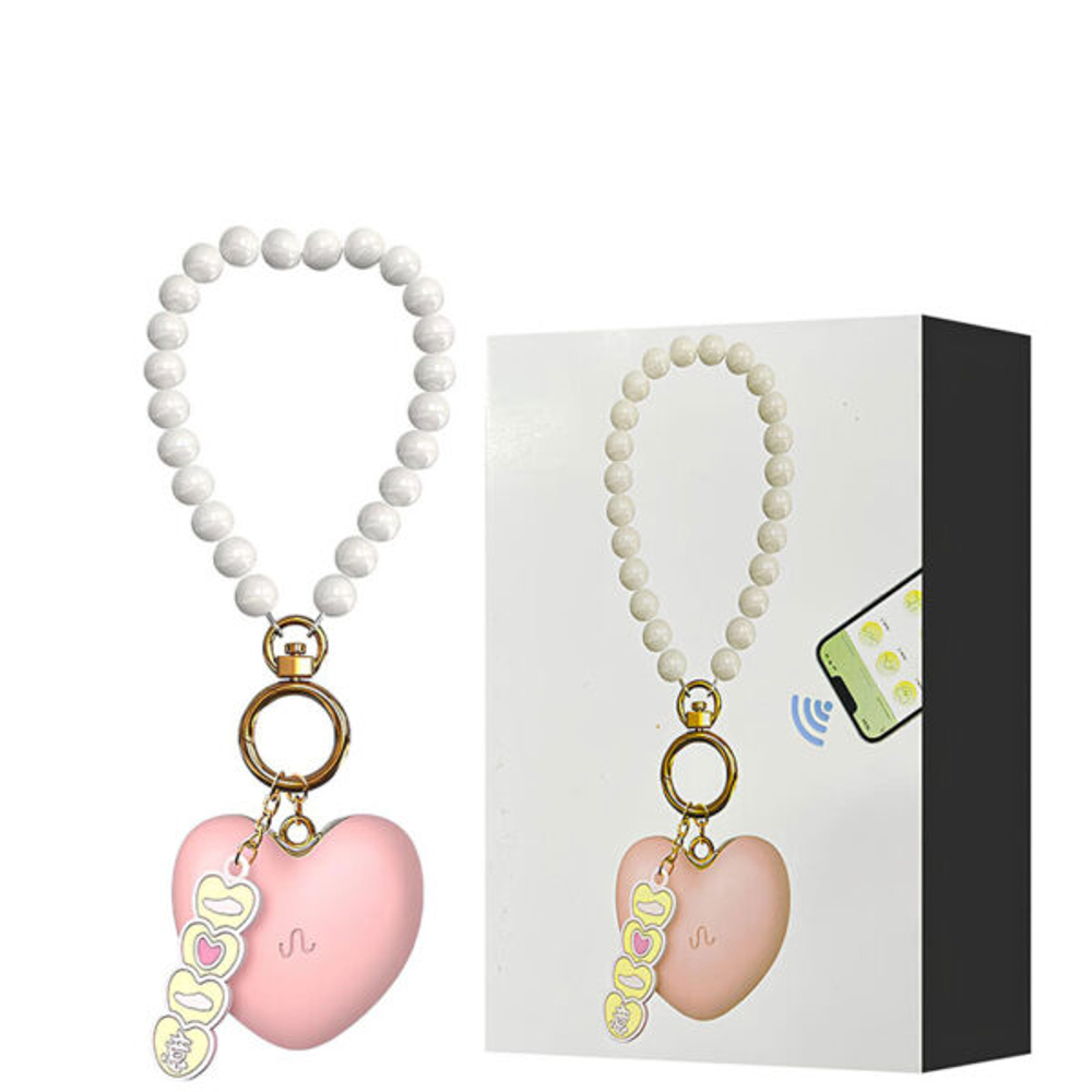VIBRADOR Bullet Recarregável Formato Coração com Alça de Pérolas Controle via Aplicativo à Distância – GOOD VIBE TOYS –