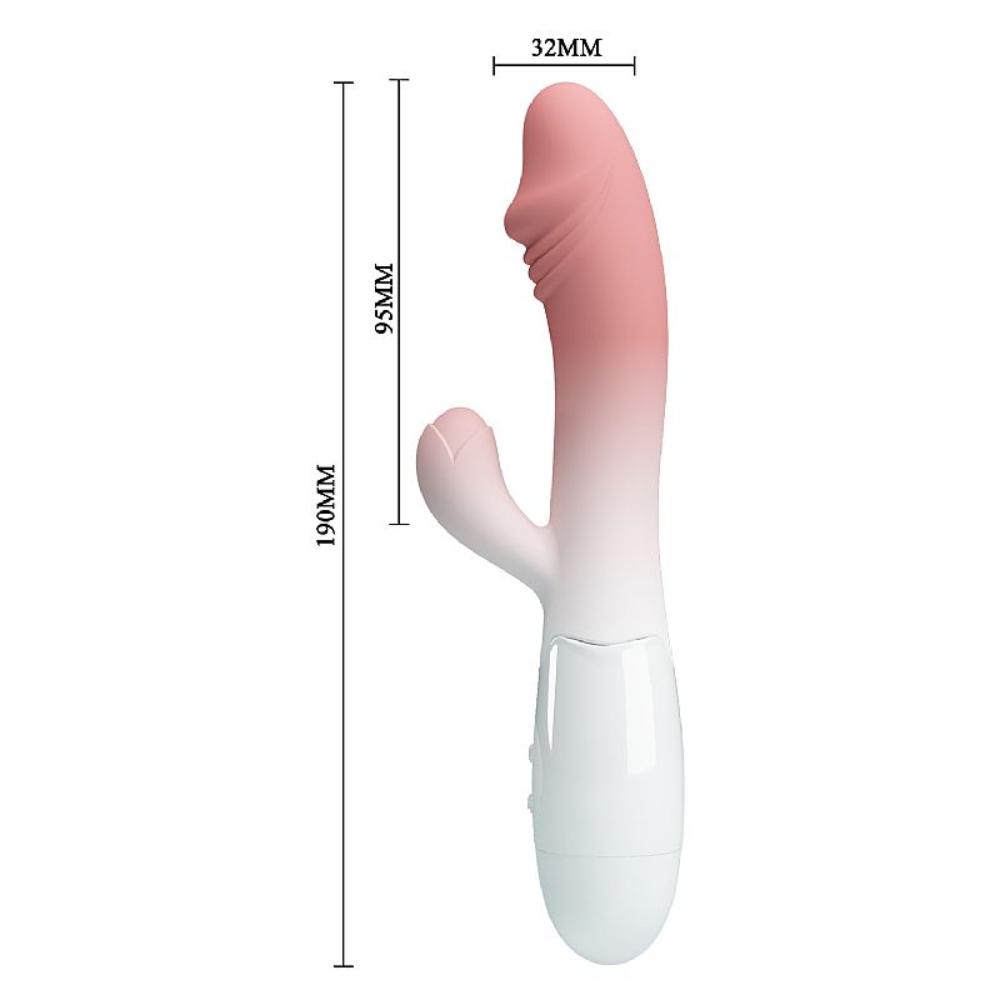 VIBRADOR DE PONTO G E CLITÓRIS A PILHA - SNAPPY BICOLOR