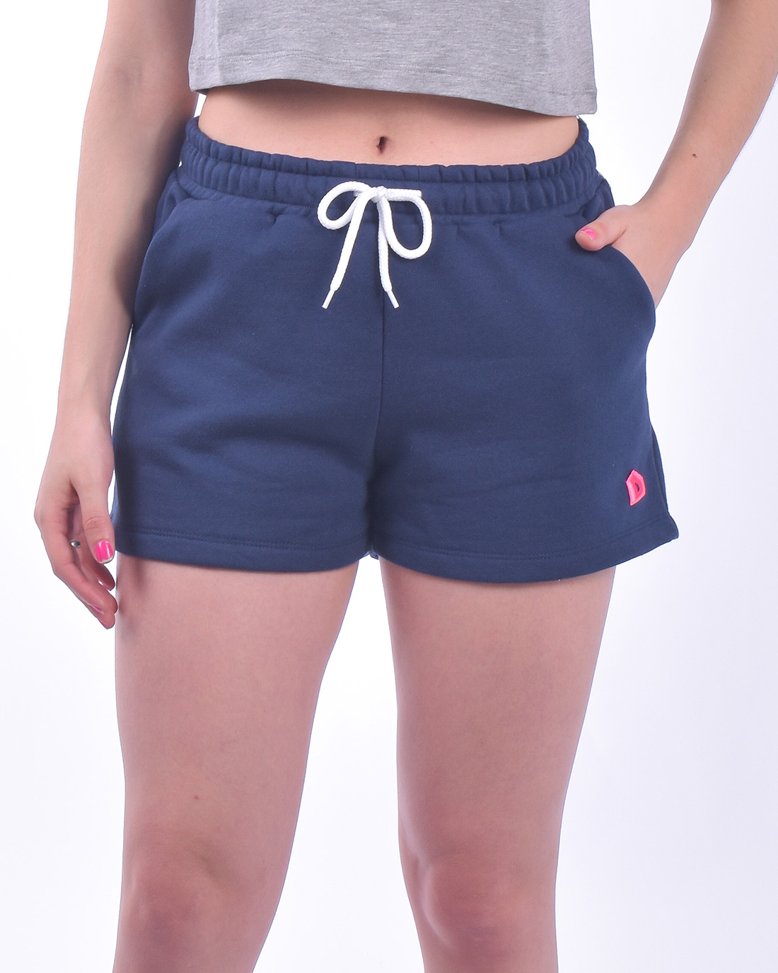 Moletom Cropped Zíper Badcat Marinho - Compre agora