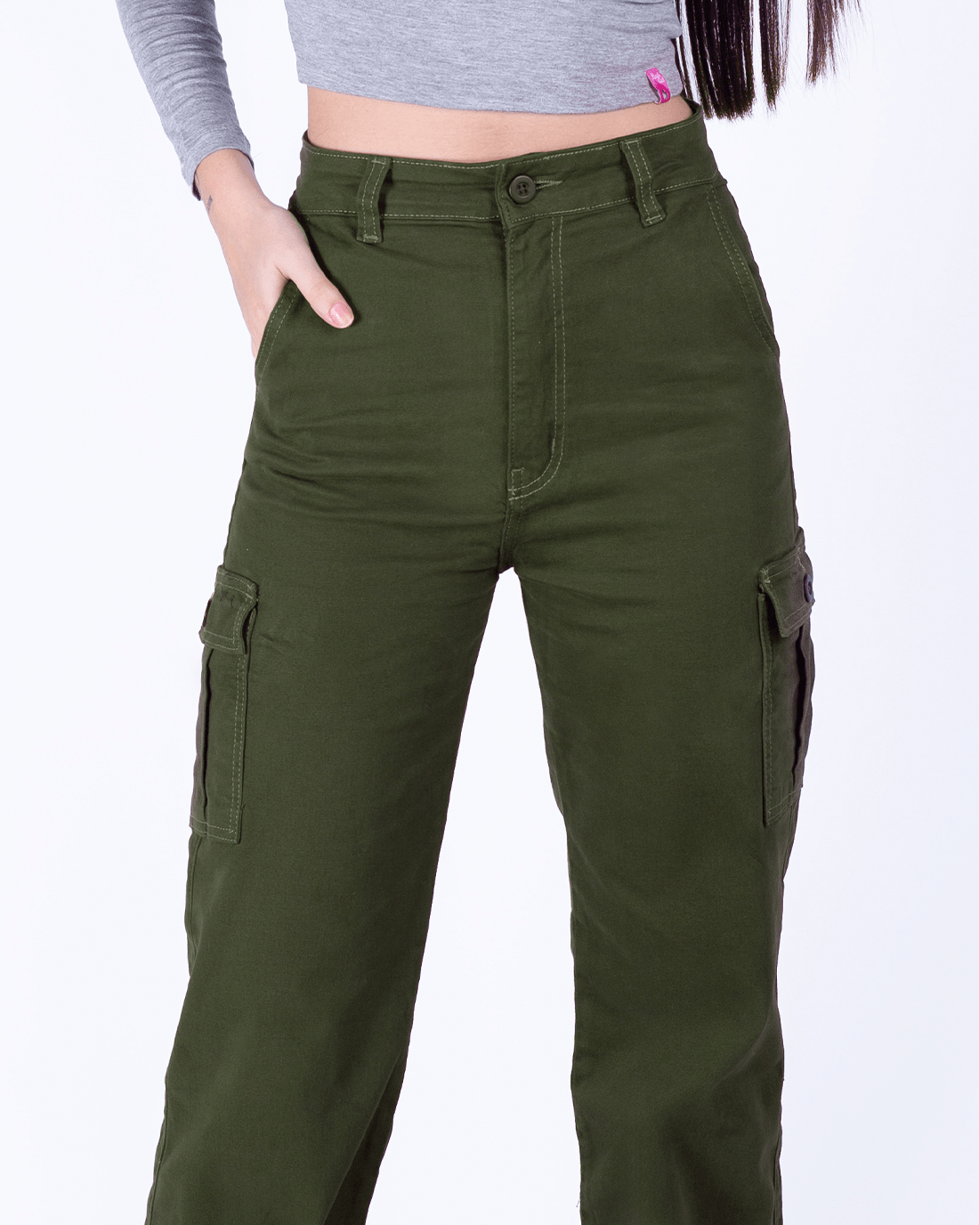 Calça Wide Leg Jeans Cargo Feminina Badcat - Compre Agora