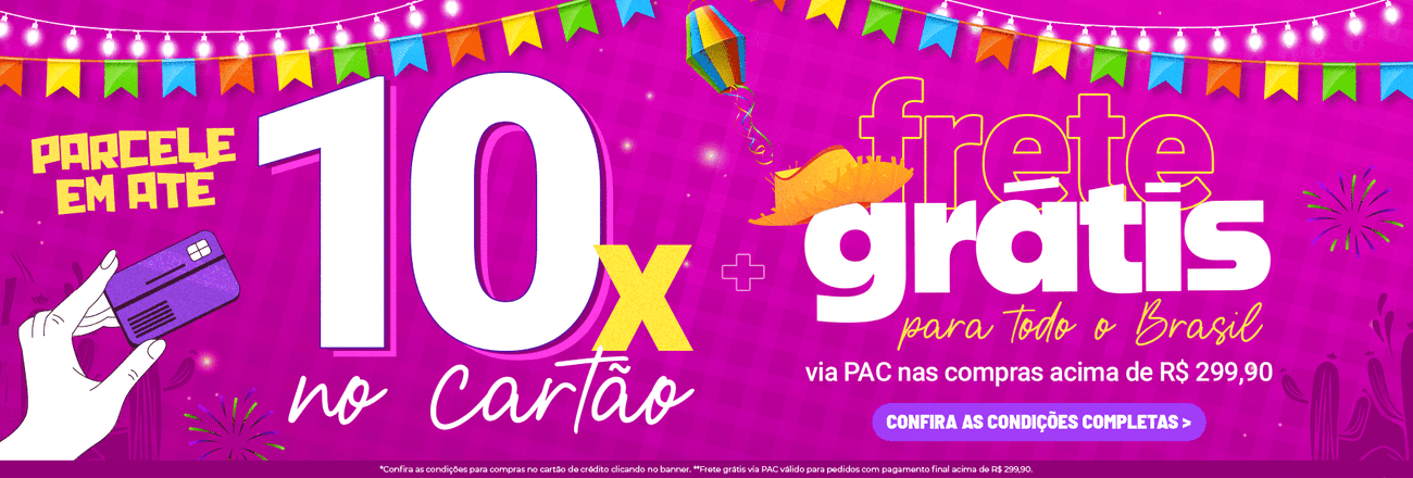 10x no cartão + PAC R$ 299,90