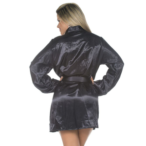 Robe Cetim Manga Longa Pimenta Sexy 