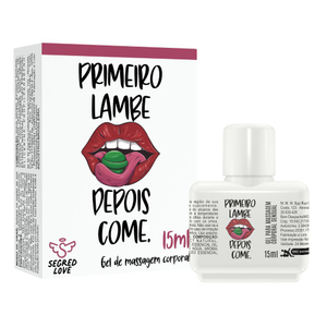 Primeiro Lambe Depois Come Gel Beijável Com Tatuagem 15ml Segred Love