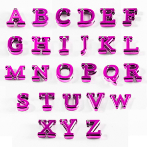 Letras Para Personalizar Em Plástico Abs Rosa Hard